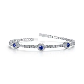 2.90 CTW Halo Station Flexible Tennis Bracelet B0194CSP68