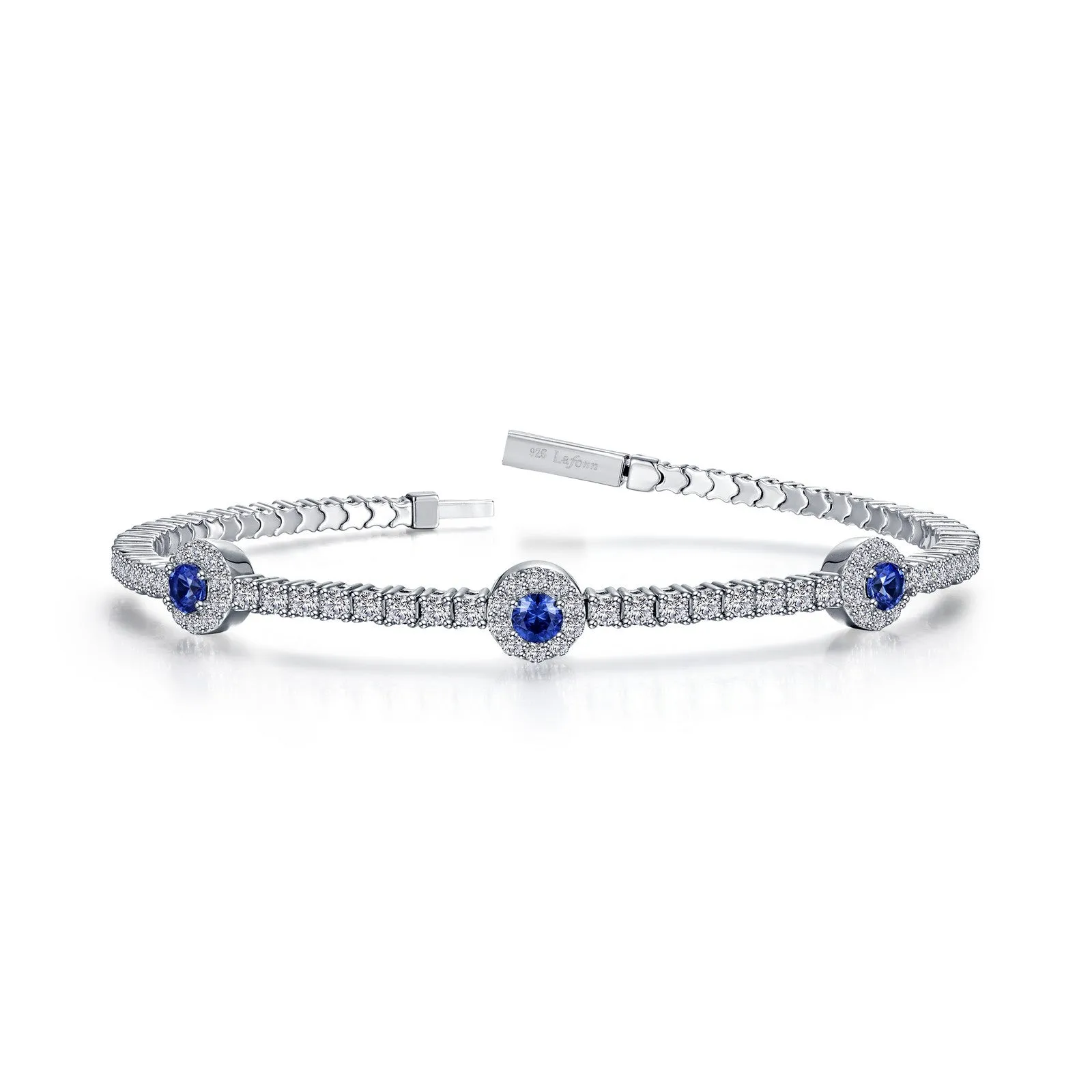 2.90 CTW Halo Station Flexible Tennis Bracelet B0194CSP68