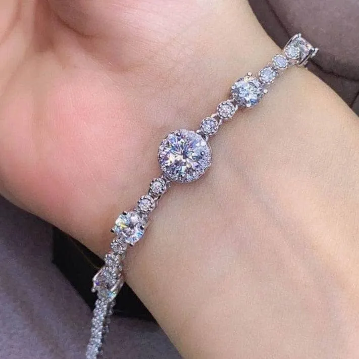 3.0 Ct Round Diamond Bracelet