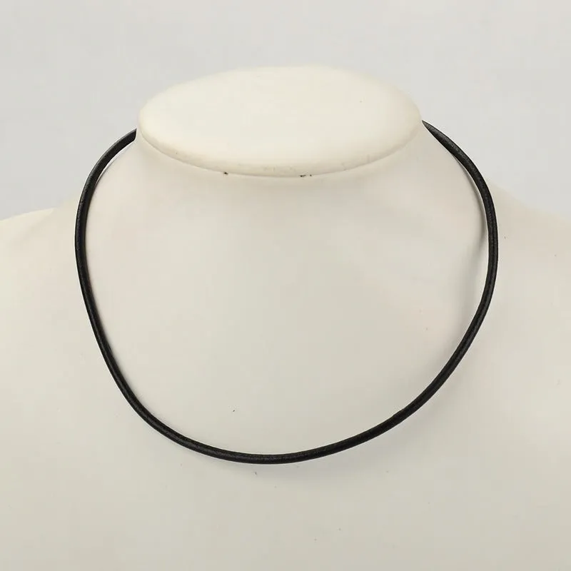 3mm Leather Necklace (66cm) - Black