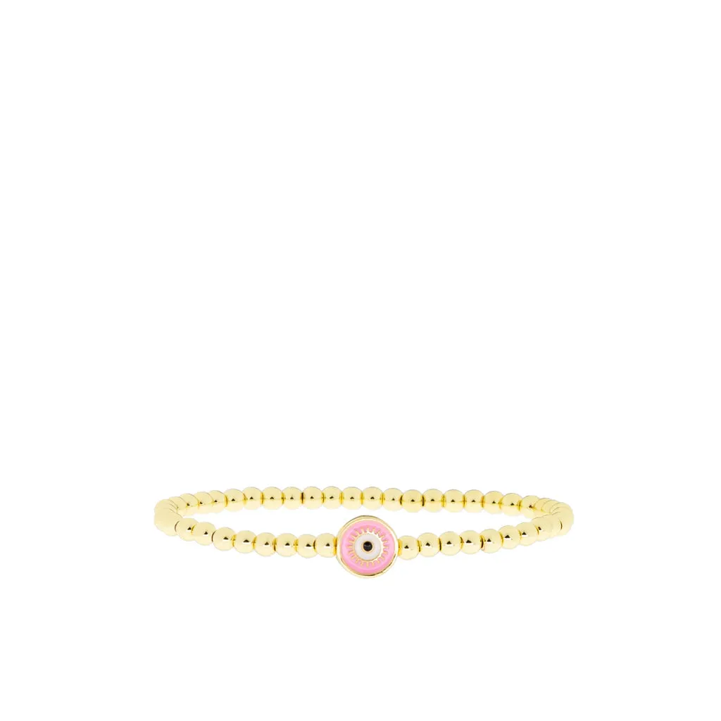 4mm Ball Bracelet with Sunburst Charm