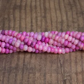 6.5mm Princess Pink Opal Plain Rondelles 16 inch 90 beads