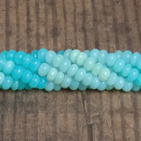 8-9mm Sky Blue Opal Plain Rondelles 16 inch 70 beads