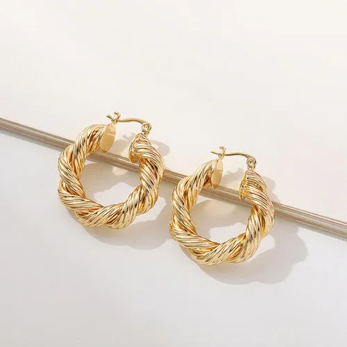80's Retro Hoop Earrings