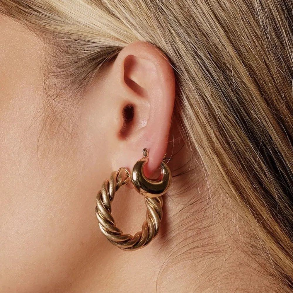 80's Retro Hoop Earrings