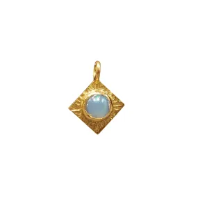 925 Opal Gold Vermeil Charm