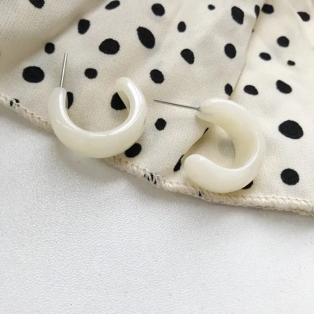 Acrylic Hoop Earrings