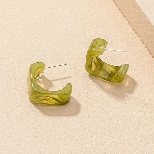 Acrylic Hoop Earrings