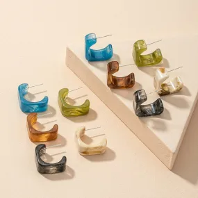 Acrylic Hoop Earrings