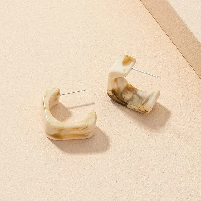 Acrylic Hoop Earrings