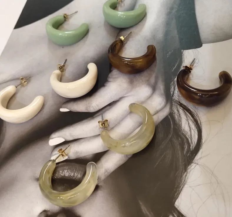 Acrylic Hoop Earrings