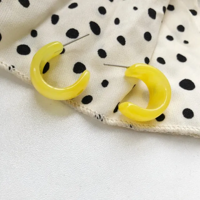 Acrylic Hoop Earrings