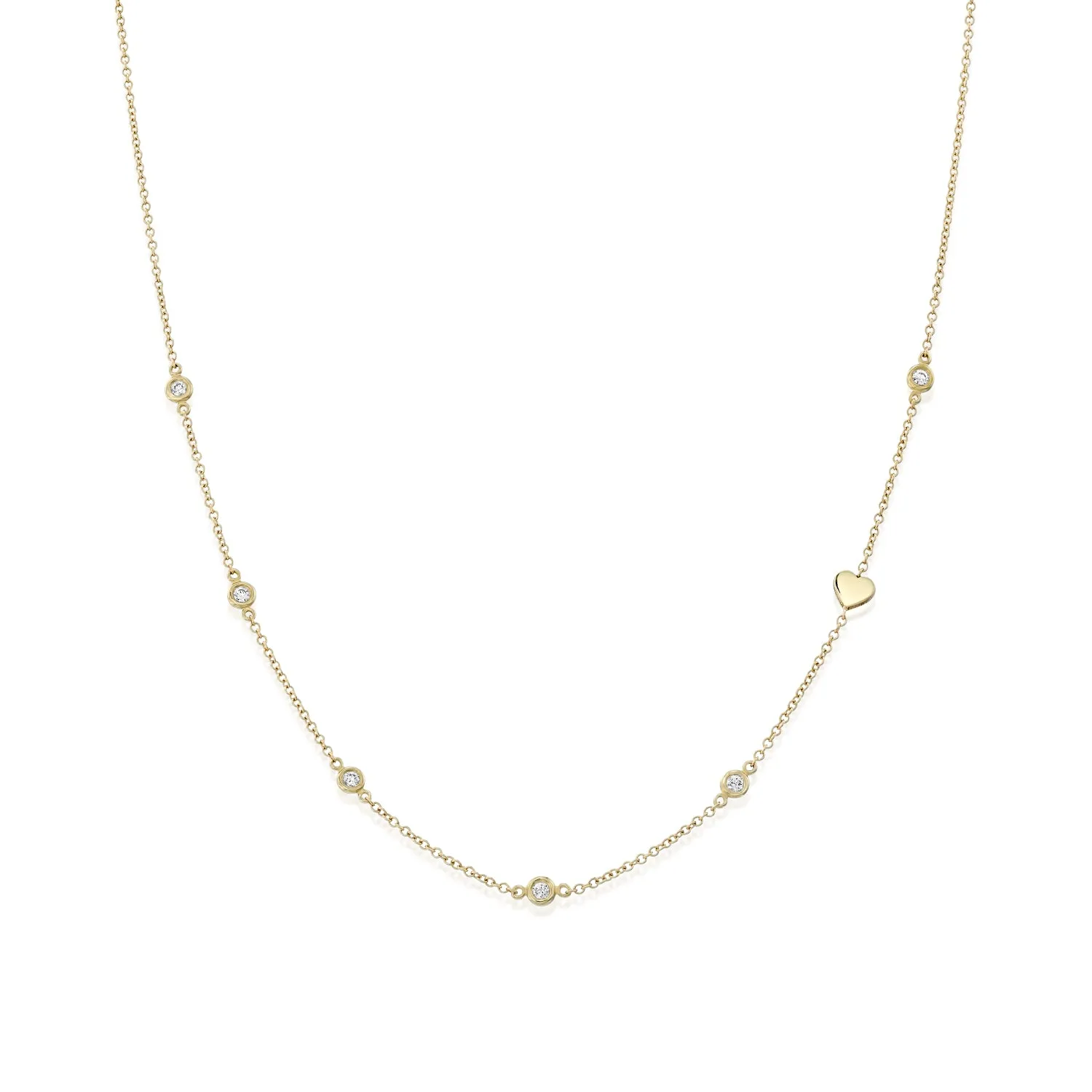 Alex Necklace With Heart Pendant and Engraving