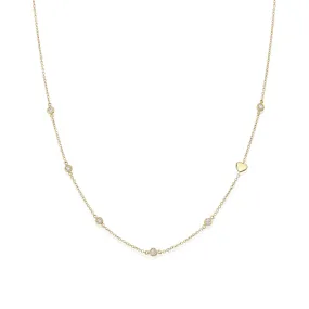 Alex Necklace With Heart Pendant and Engraving