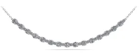 Alternating Diamond Tennis Lab-Grown Diamond Necklace with 2.06 ct.(finished) 1.7mm, 3.1mm