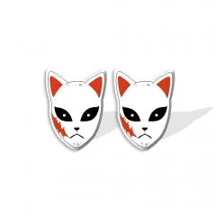 *Anime Earrings - Demon Slayer Cat Mask