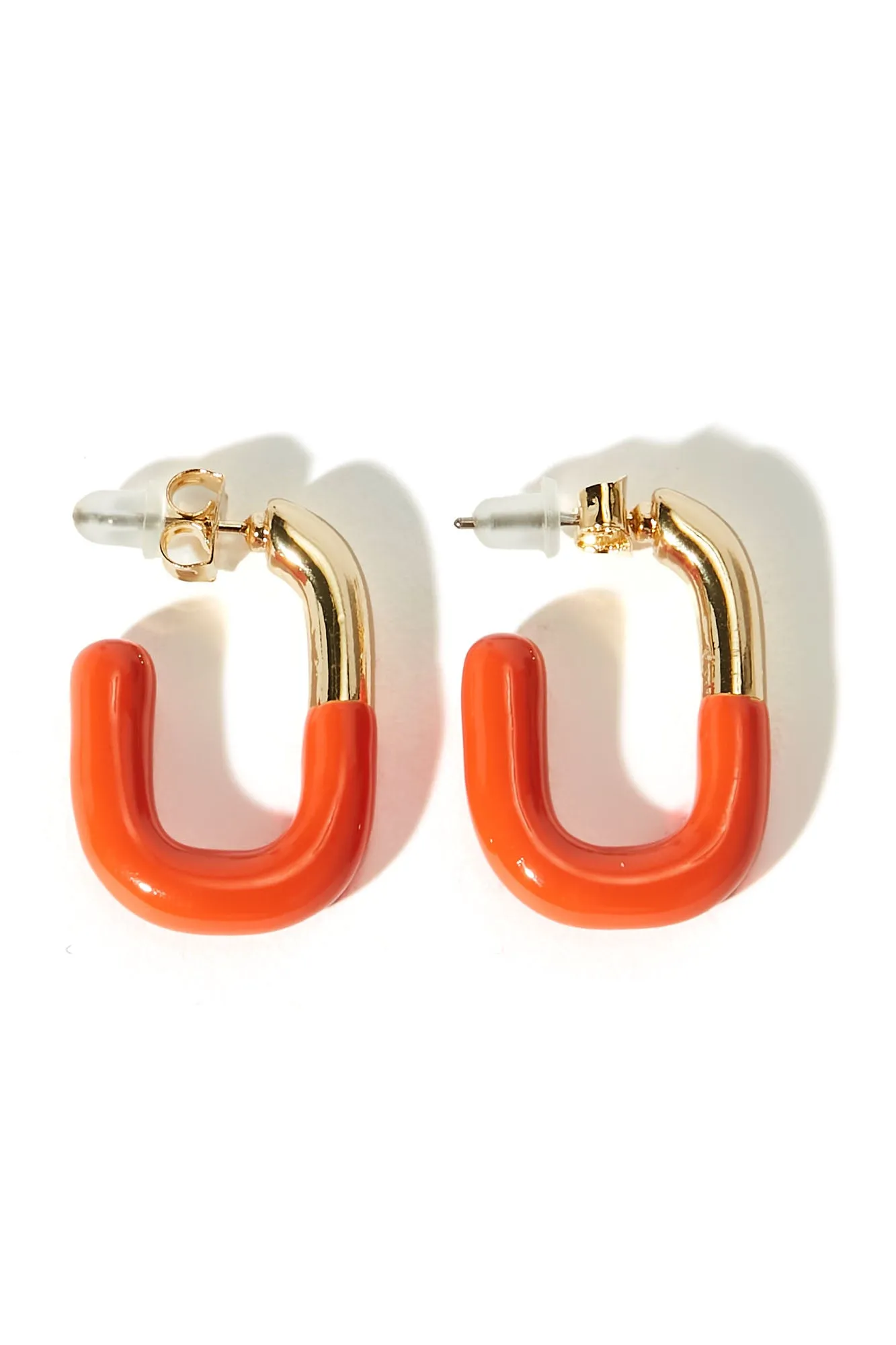Atlas Hoop Earrings - Orange