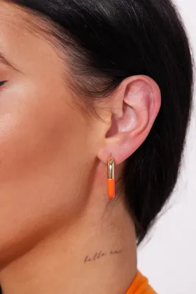 Atlas Hoop Earrings - Orange