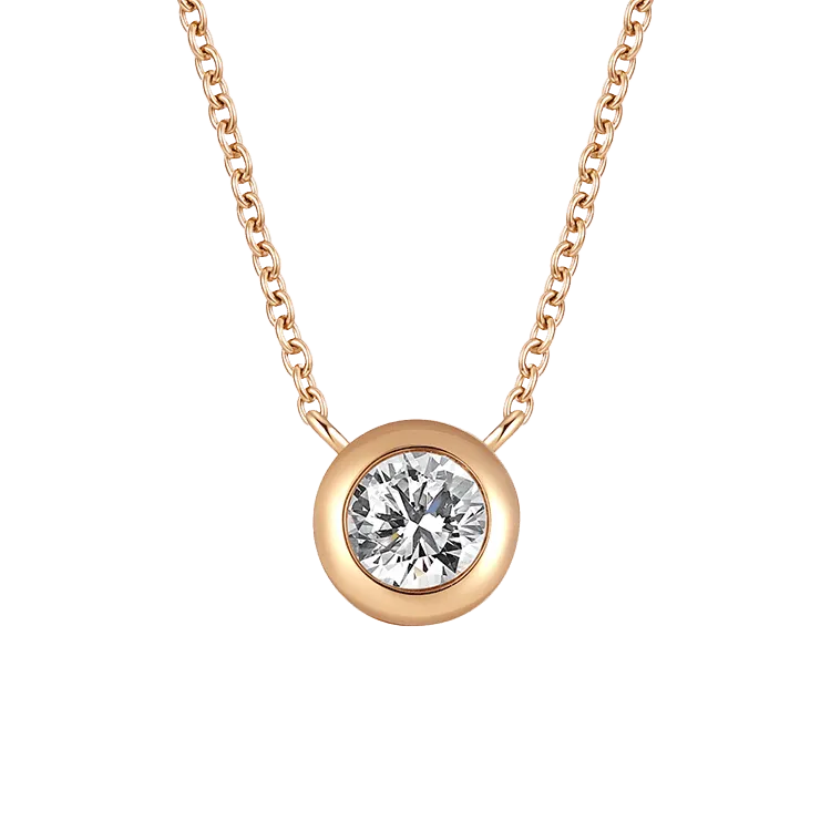 Bezel necklace 0.2ct