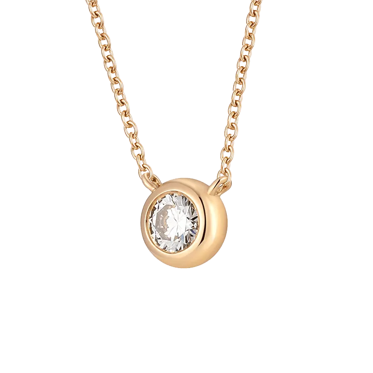 Bezel necklace 0.2ct
