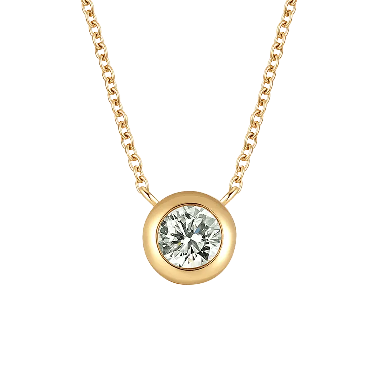 Bezel necklace 0.2ct