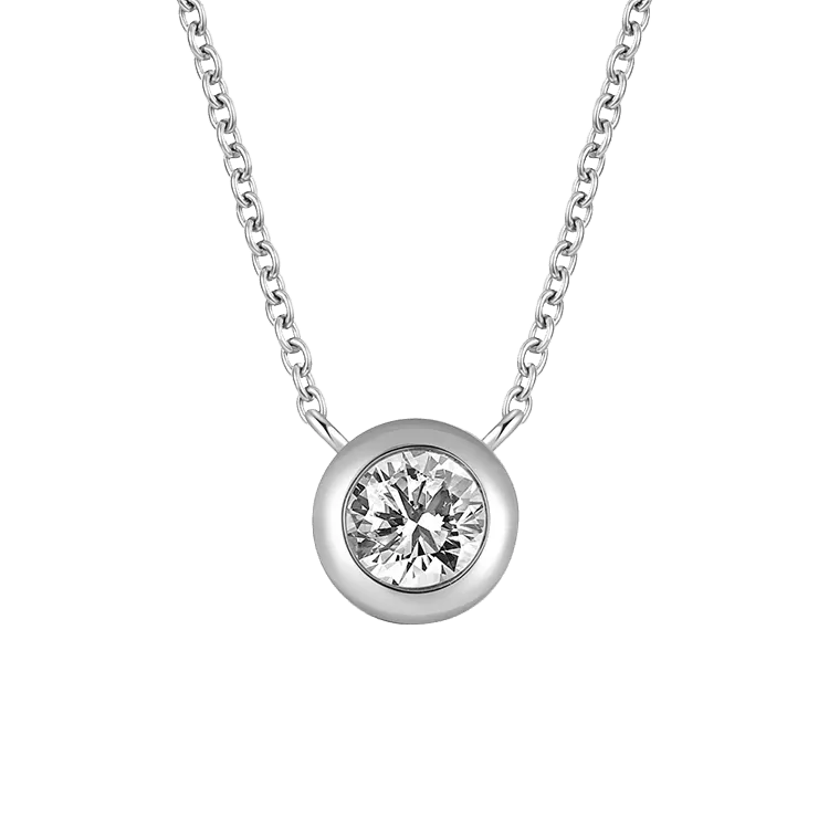 Bezel necklace 0.2ct