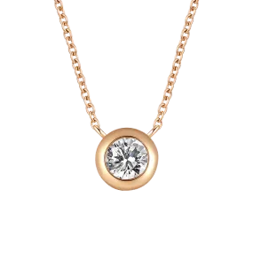 Bezel necklace 0.2ct