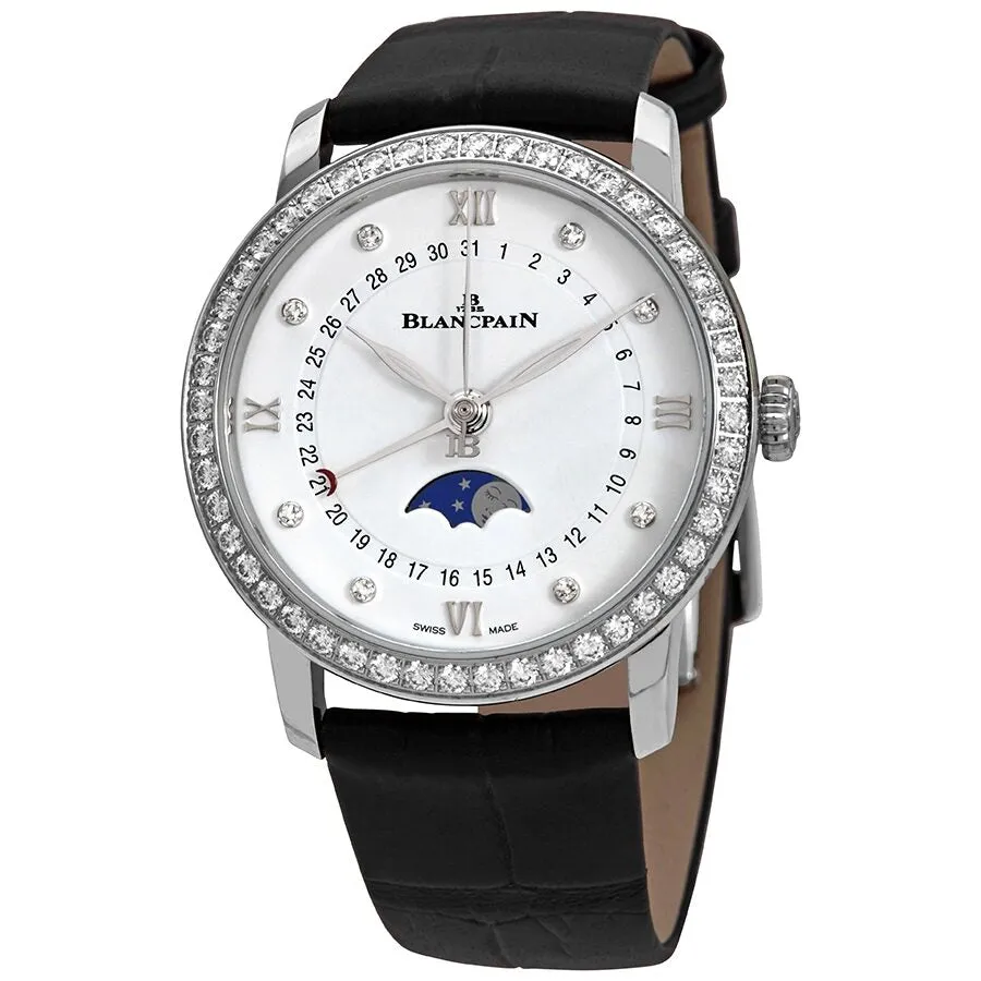 Blancpain Villeret Moonphase Diamond White Dial Unisex Watch 6126-4628-55B