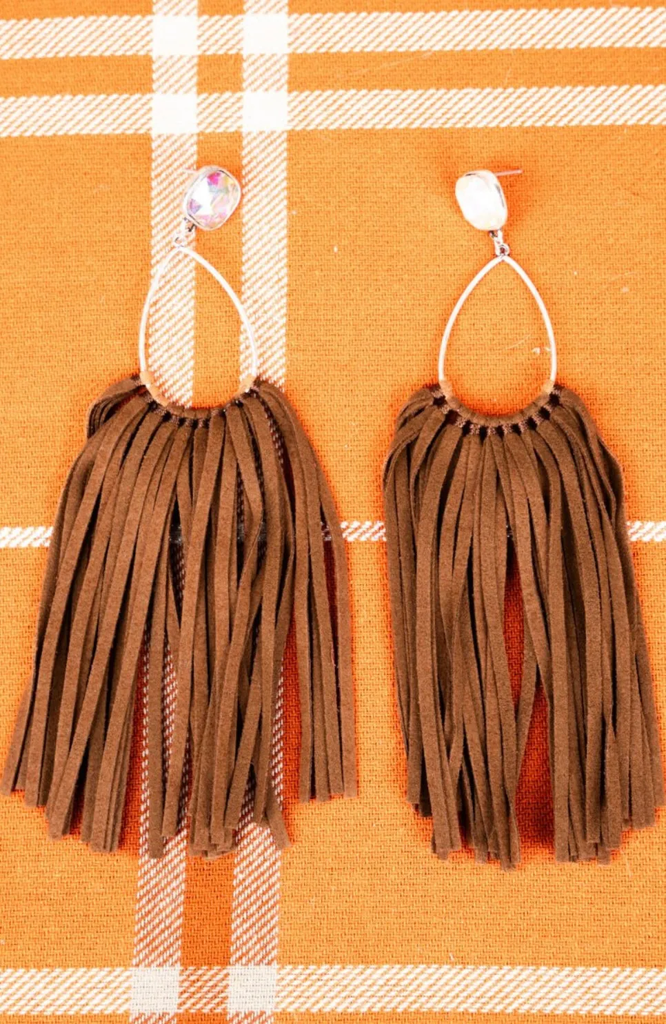 Brown Fringe Earrings