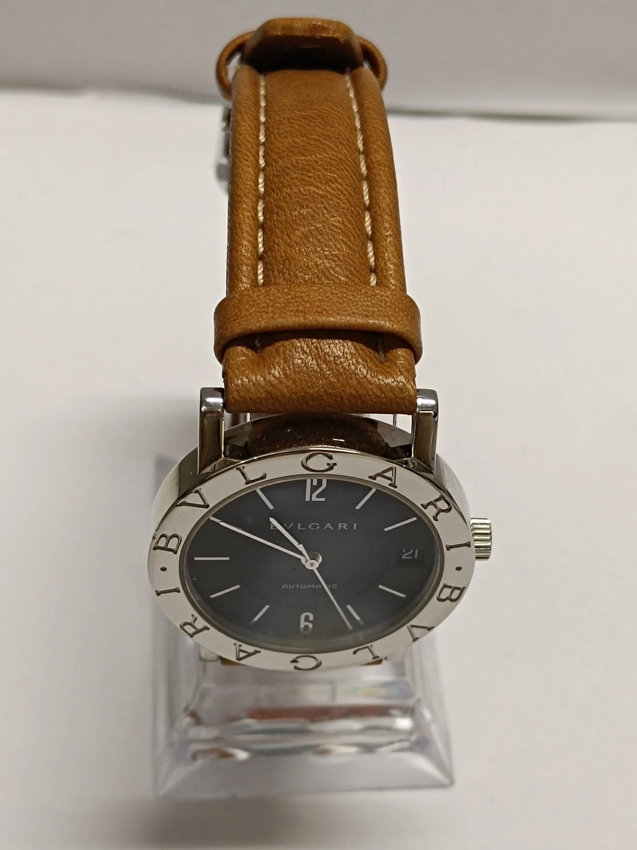 BVLGARY Rare Limited Unisex SS Black Dial Date Wrist Watch - 8K APR w/ COA!