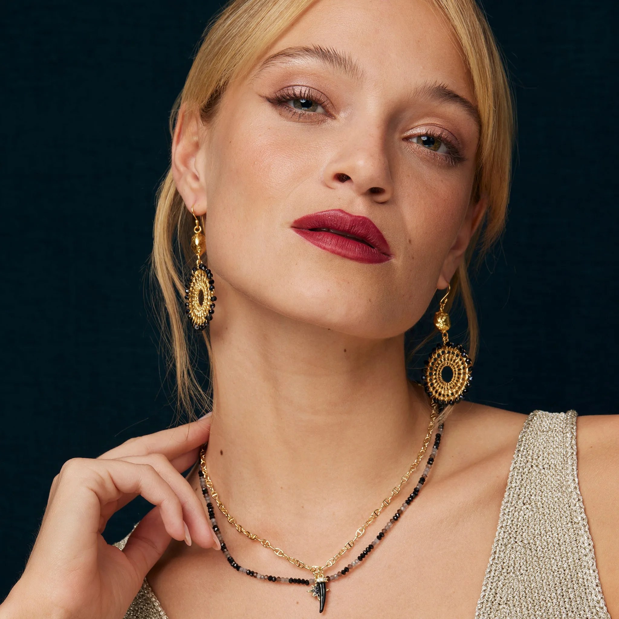 Cairo Earrings Black