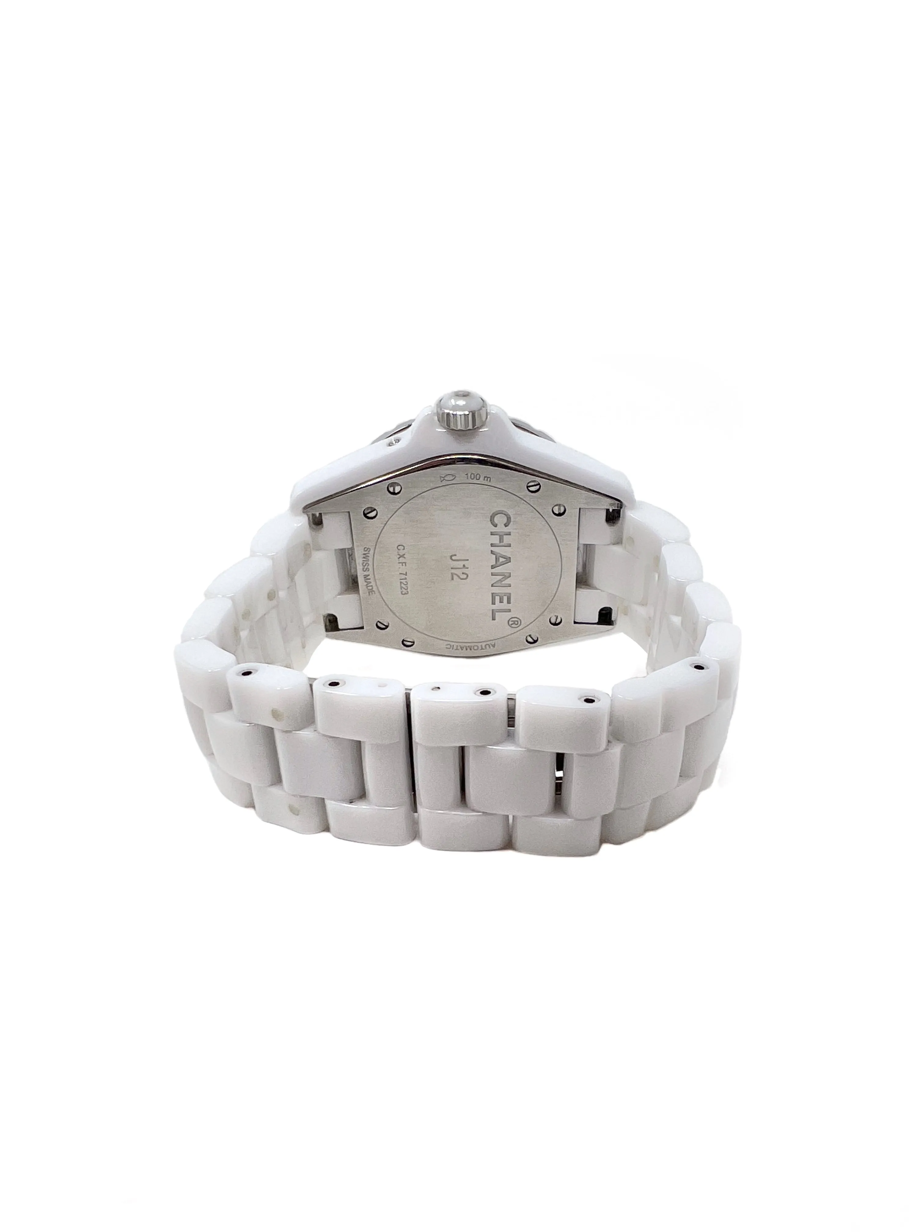 Chanel White WB! 'J12' Automatic Moonphase Ceramic Watch