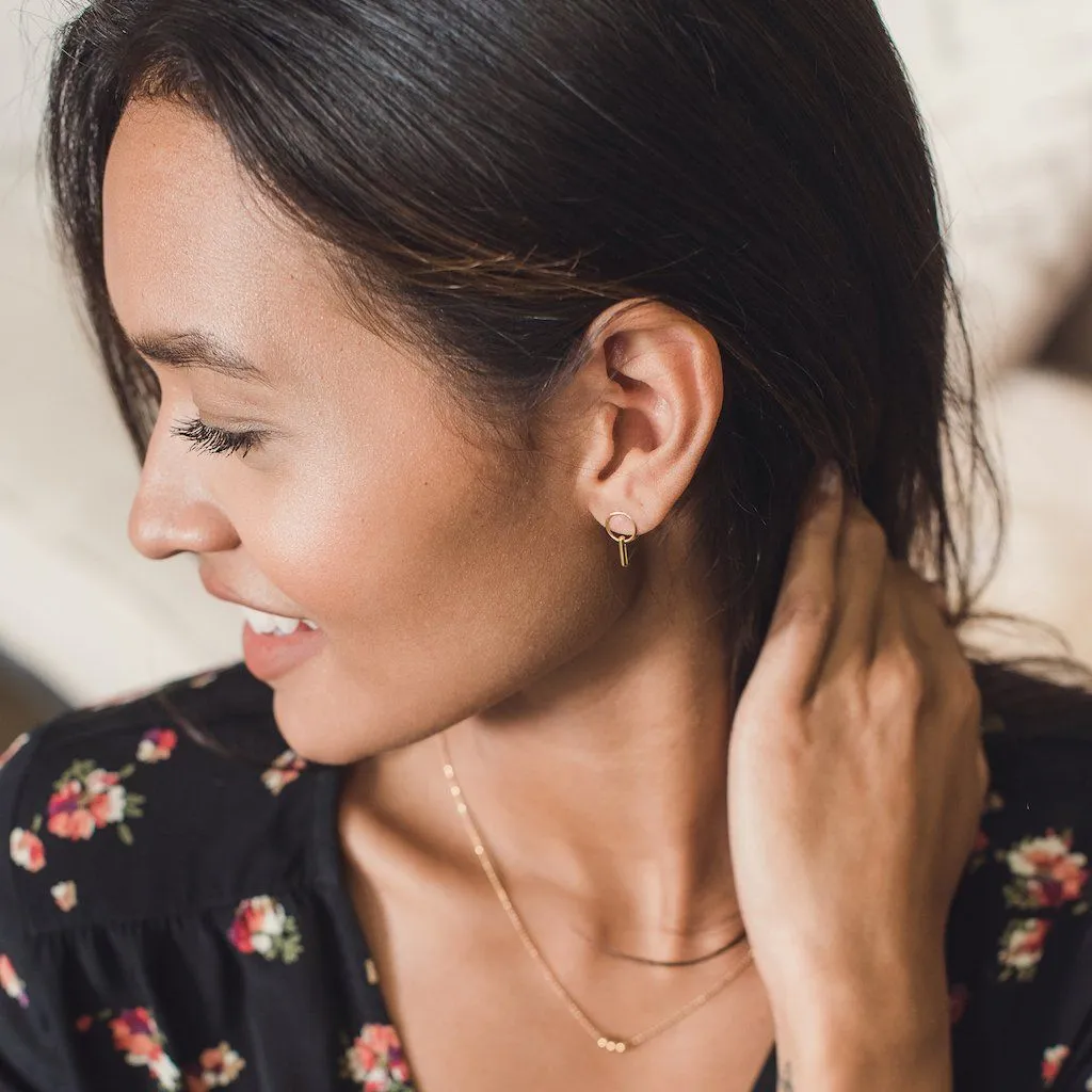 Charlie Link Bar Earrings