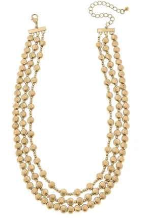 Clarissa Metal Beaded Layered Necklace