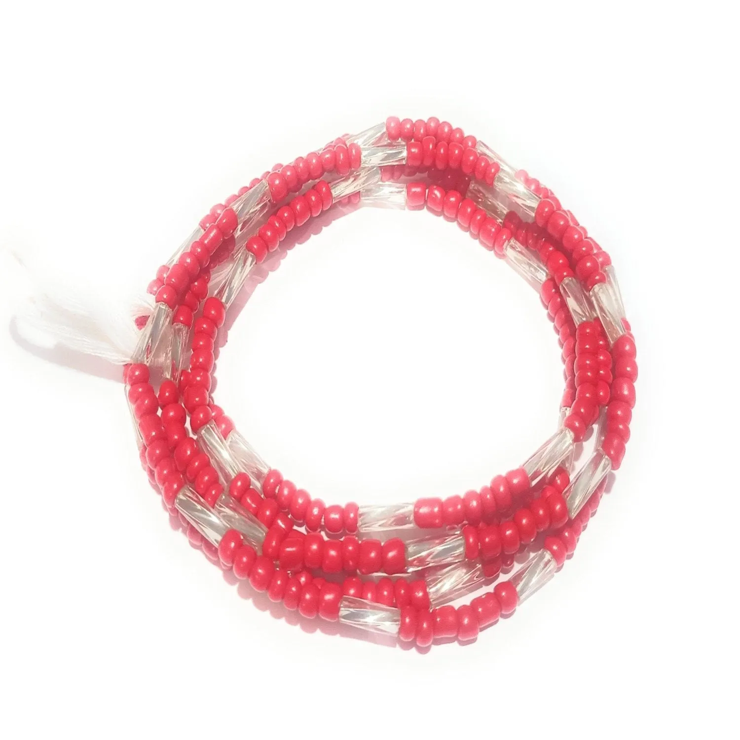 Colorful Waist Beads with Clear Accent Beads