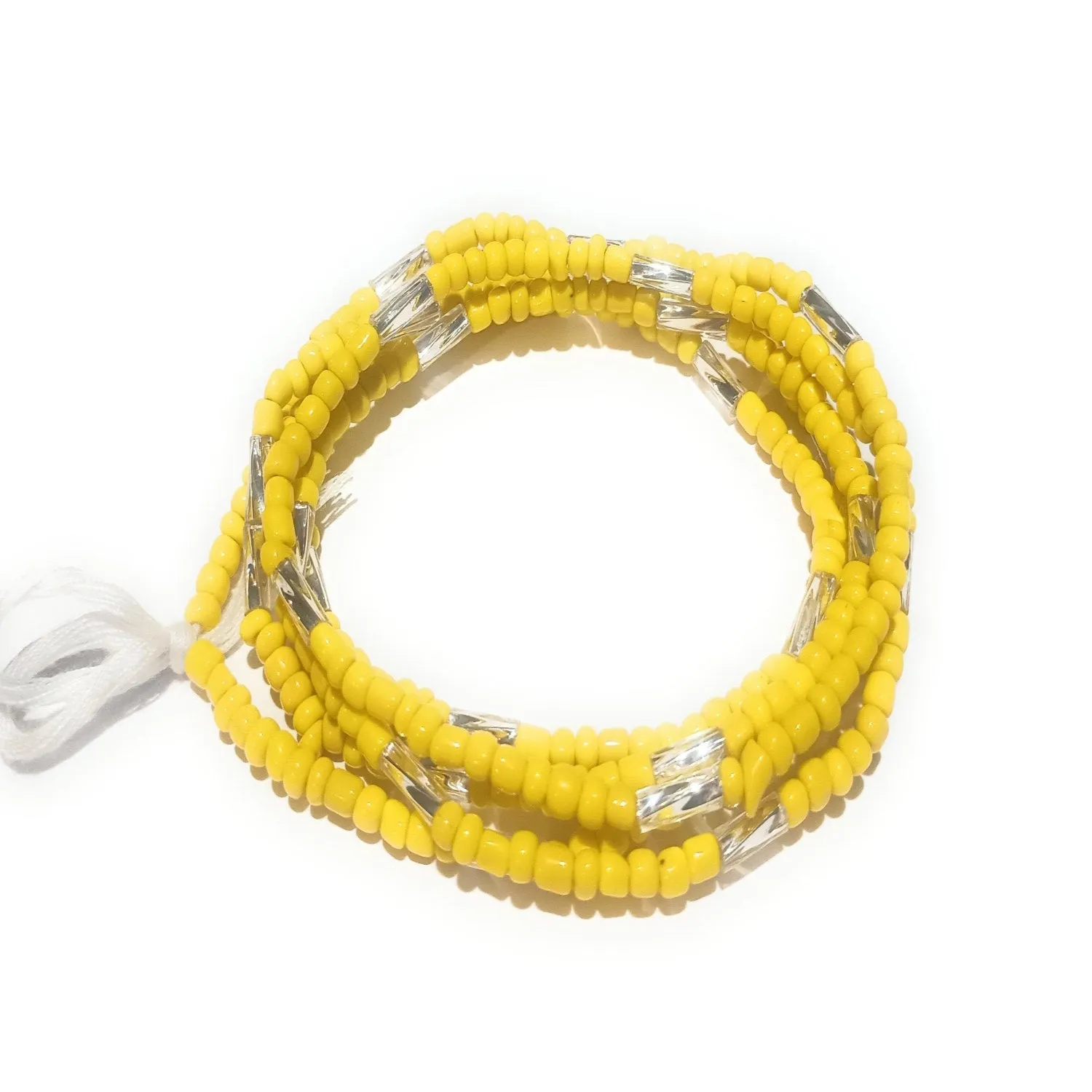 Colorful Waist Beads with Clear Accent Beads