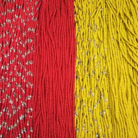 Colorful Waist Beads with Clear Accent Beads