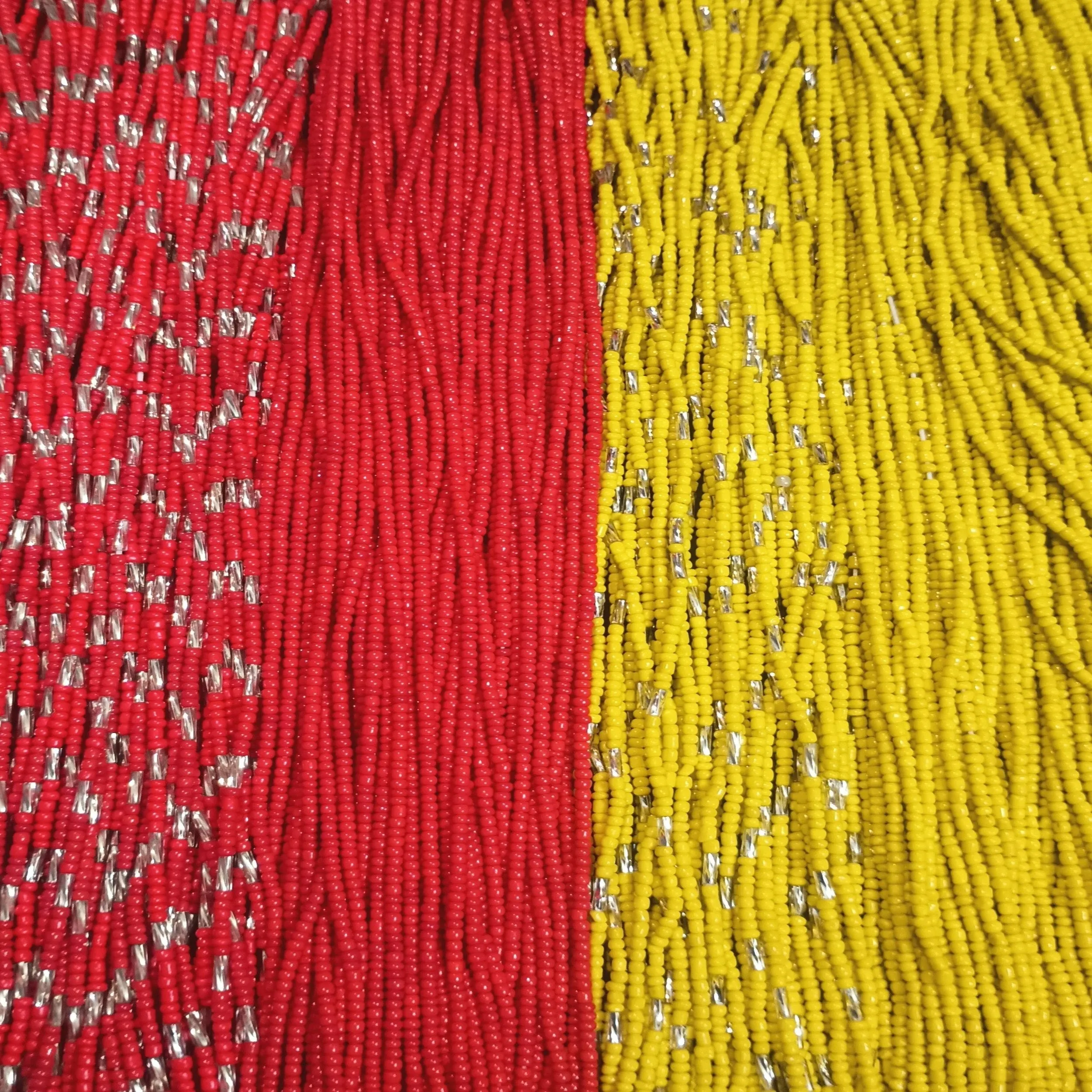 Colorful Waist Beads with Clear Accent Beads