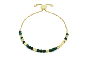 Confidence Malachite Gemstone Gold Bracelet