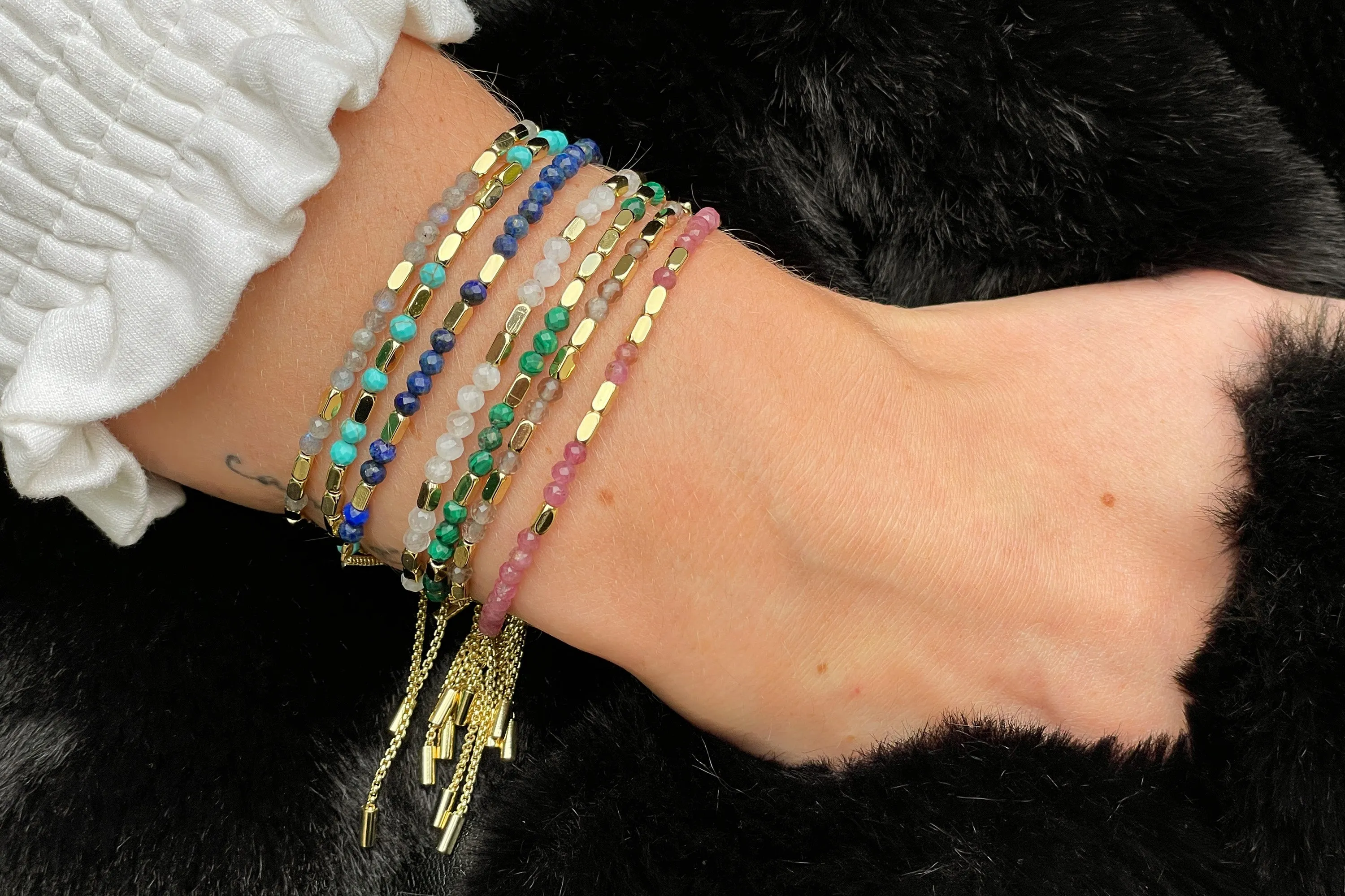 Confidence Malachite Gemstone Gold Bracelet