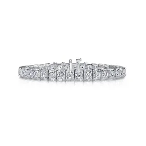Couture Platinum 19ct Asscher Diamond Tennis Bracelet