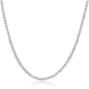 CRISLU Adjustable Tennis Necklace Finished in Pure Platinum or 18kt Gold