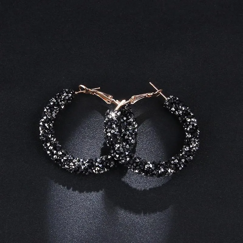 Crystal Hoop Earrings