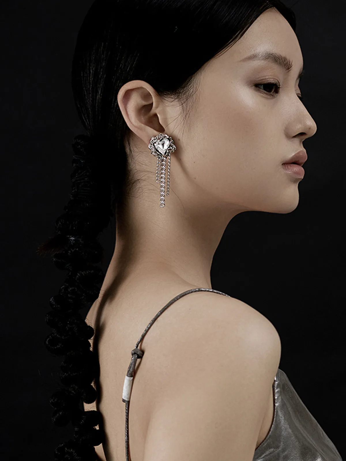 Crystal Tassel LOVE Earrings