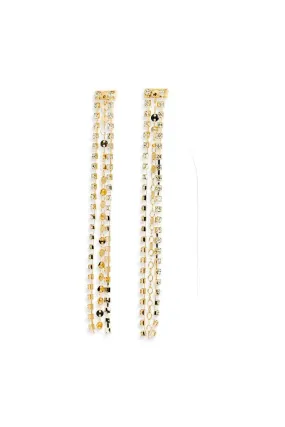 Dainty 3 Layer Tassel Rhinestone Crystal Fringe Earring
