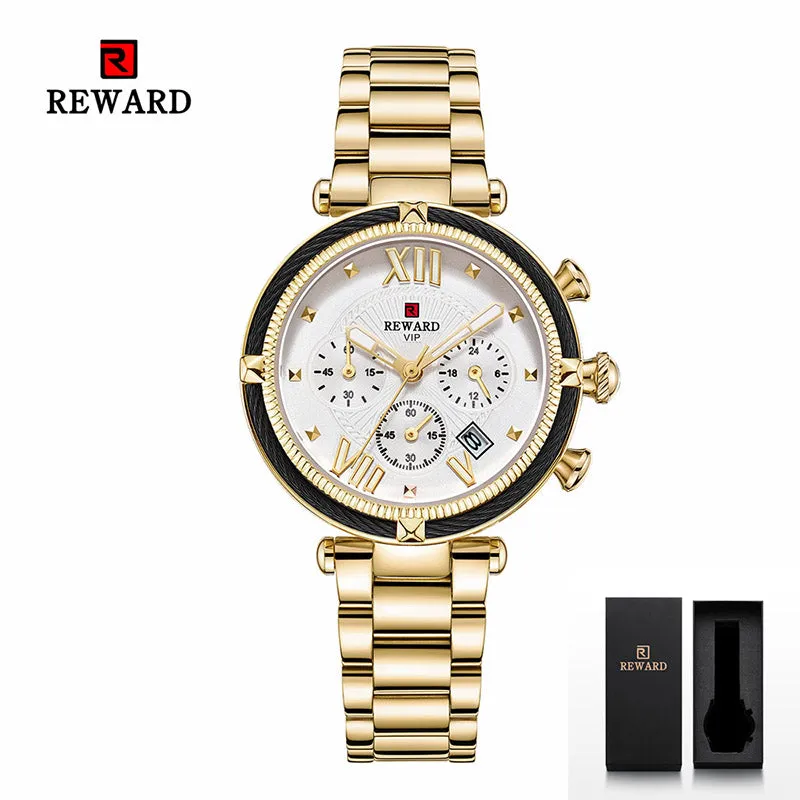Designer Sports Bracelet Wristwatch with Chronograph for Women