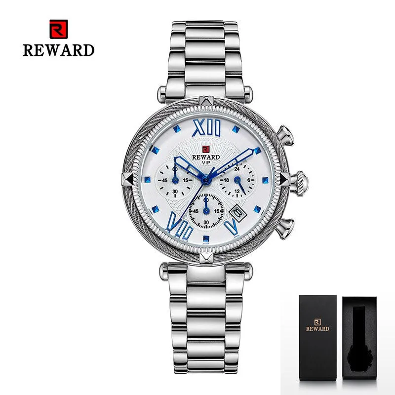 Designer Sports Bracelet Wristwatch with Chronograph for Women