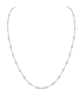Diamonds By Yard Necklace Made In 14K White Gold