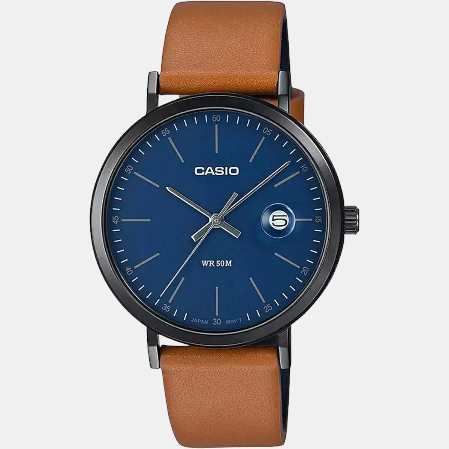 Enticer Men's Analog Leather Watch A1830 - MTP-E175BL-2EVDF