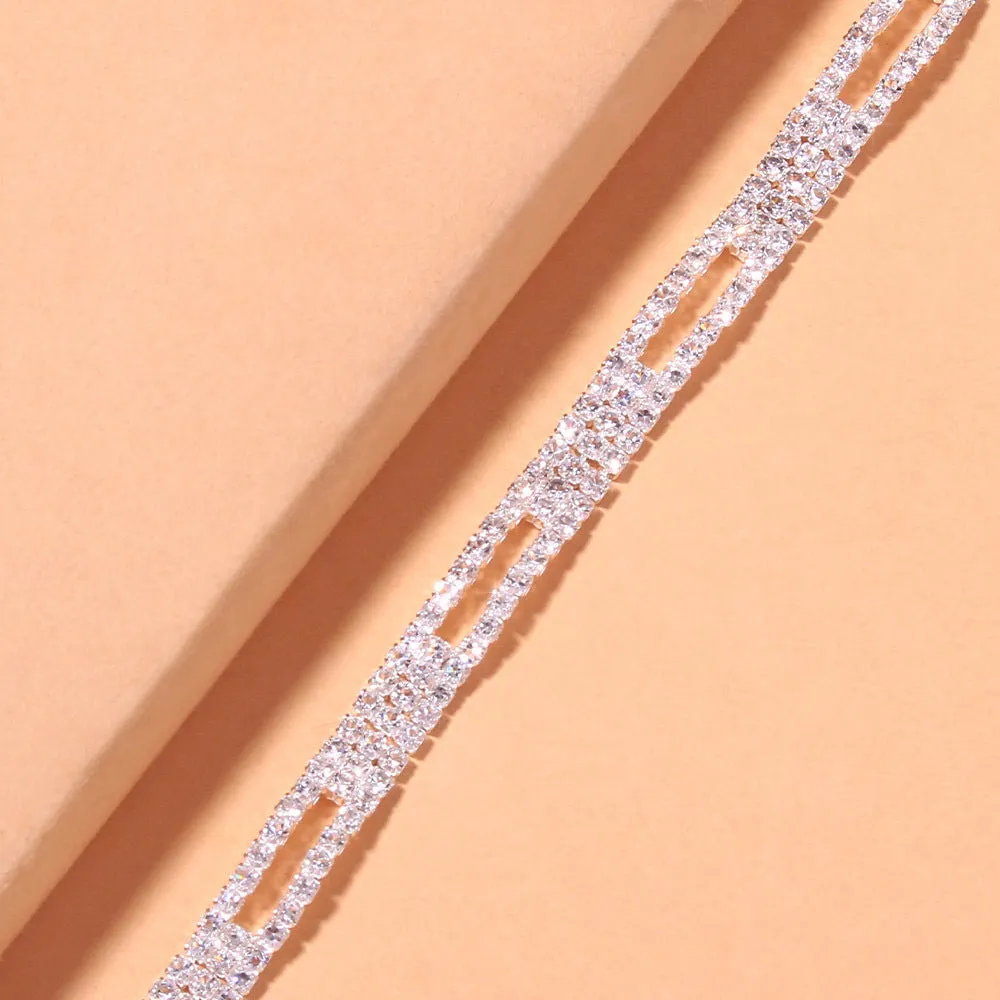 Fashion Crystal Simple Anklet Bracelet Foot Leg Chain Jewelry